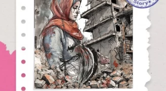 امرأة جريحة حامل من غزة